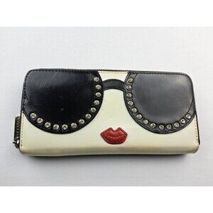 Alicia + Olivia Stacey Bendet Rhinestone Face Zip Around Wallet